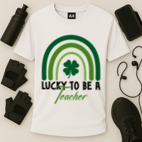 Lucky To Be A Teacher St Patricks Day Cooling Performance Crew T-Shirt