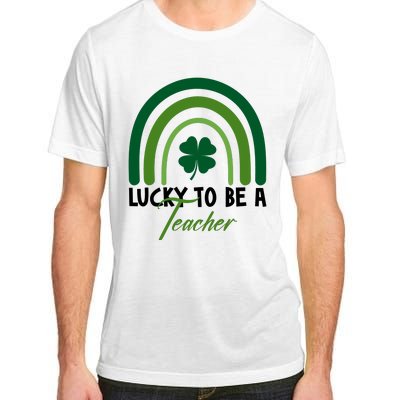 Lucky To Be A Teacher St Patricks Day Adult ChromaSoft Performance T-Shirt