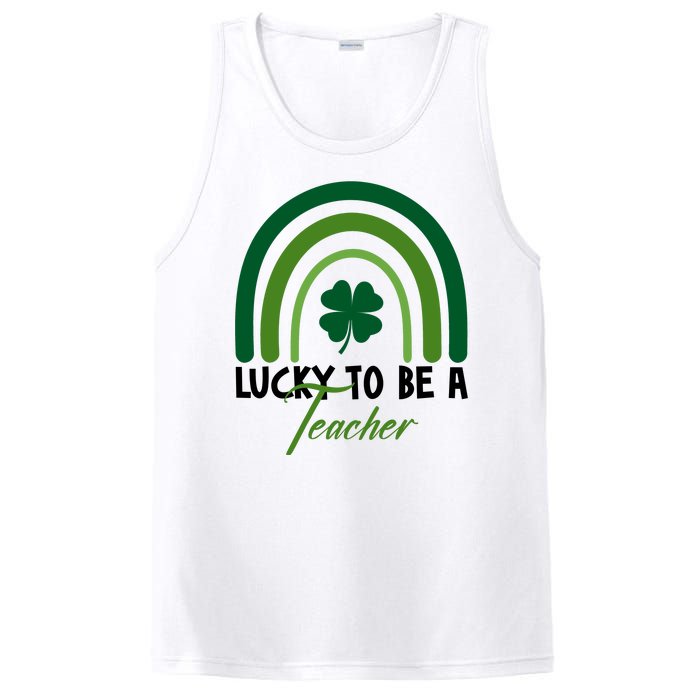 Lucky To Be A Teacher St Patricks Day PosiCharge Competitor Tank