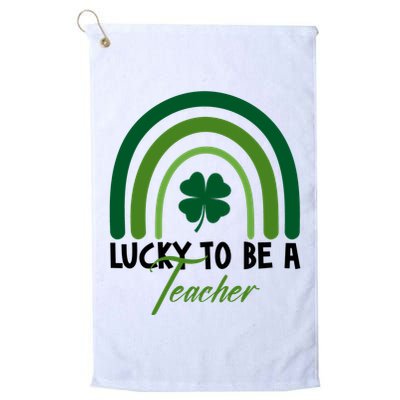 Lucky To Be A Teacher St Patricks Day Golf Towel