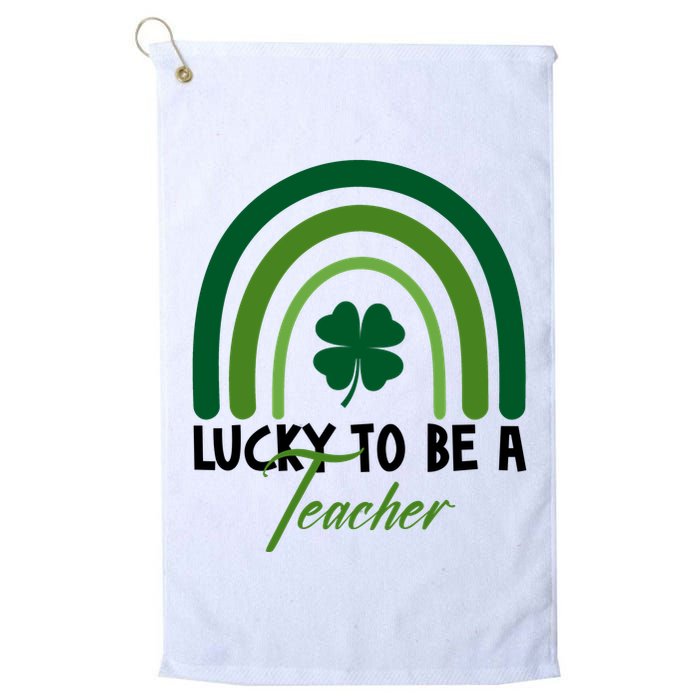 Lucky To Be A Teacher St Patricks Day Golf Towel