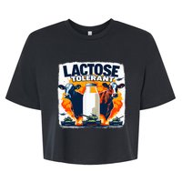 Lactose Tolerant Bold Statement Meme Funny 09r98m Bella+Canvas Jersey Crop Tee