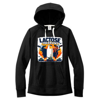 Lactose Tolerant Bold Statement Meme Funny 09r98m Women's Fleece Hoodie