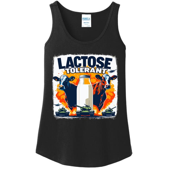 Lactose Tolerant Bold Statement Meme Funny 09r98m Ladies Essential Tank