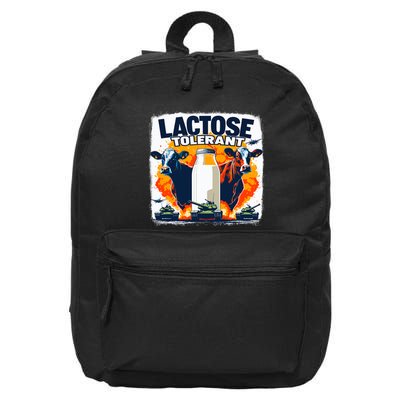 Lactose Tolerant Bold Statement Meme Funny 09r98m 16 in Basic Backpack