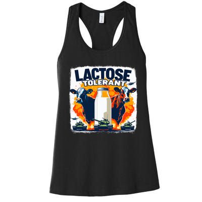 Lactose Tolerant Bold Statement Meme Funny 09r98m Women's Racerback Tank