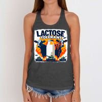 Lactose Tolerant Bold Statement Meme Funny 09r98m Women's Knotted Racerback Tank