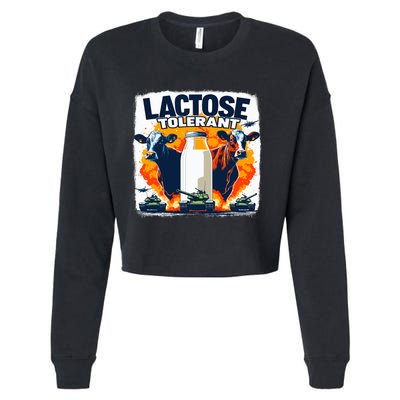 Lactose Tolerant Bold Statement Meme Funny 09r98m Cropped Pullover Crew