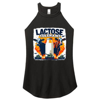 Lactose Tolerant Bold Statement Meme Funny 09r98m Women's Perfect Tri Rocker Tank