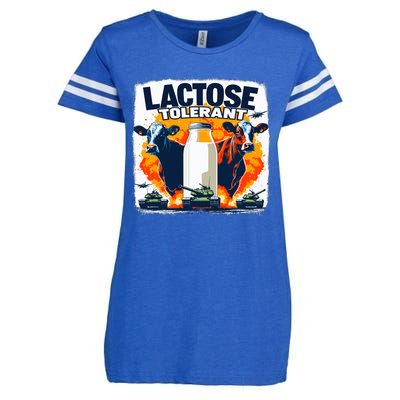 Lactose Tolerant Bold Statement Meme Funny 09r98m Enza Ladies Jersey Football T-Shirt