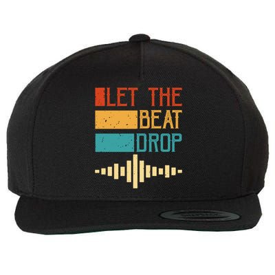 Let The Beat Drop Gift Wool Snapback Cap