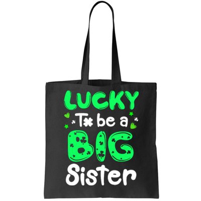 Lucky To Be A Sister St Patricks Day Shamrock Girl Tote Bag