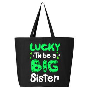 Lucky To Be A Sister St Patricks Day Shamrock Girl 25L Jumbo Tote