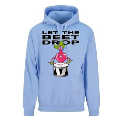 Let The Beet Drop Drumming Cartoon Beet Drums Music Beat Gift Unisex Surf Hoodie