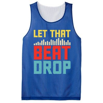 Let That Beat Drop Beats Beat Makers Music Producer Dad Gift Mesh Reversible Basketball Jersey Tank