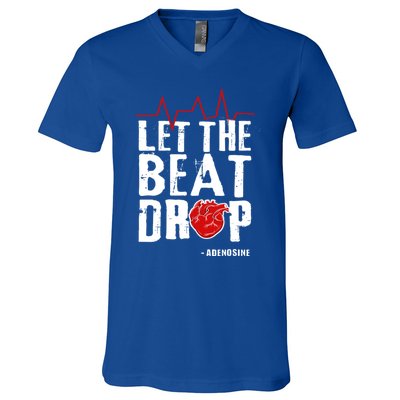 Let The Beat Drop Adenosine Gift V-Neck T-Shirt