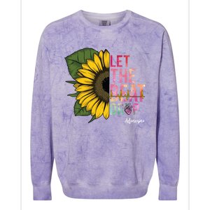 Let The Beat Drop Adenosine Best Nursing Nurse Sunflower Great Gift Colorblast Crewneck Sweatshirt