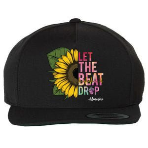 Let The Beat Drop Adenosine Best Nursing Nurse Sunflower Great Gift Wool Snapback Cap