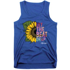 Let The Beat Drop Adenosine Best Nursing Nurse Sunflower Great Gift Tank Top