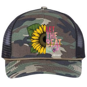 Let The Beat Drop Adenosine Best Nursing Nurse Sunflower Great Gift Retro Rope Trucker Hat Cap