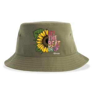 Let The Beat Drop Adenosine Best Nursing Nurse Sunflower Great Gift Sustainable Bucket Hat