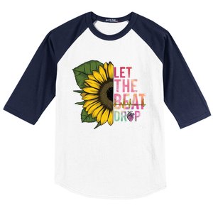 Let The Beat Drop Adenosine Best Nursing Nurse Sunflower Great Gift Baseball Sleeve Shirt