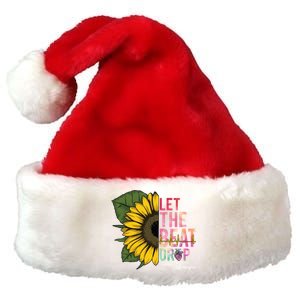 Let The Beat Drop Adenosine Best Nursing Nurse Sunflower Great Gift Premium Christmas Santa Hat