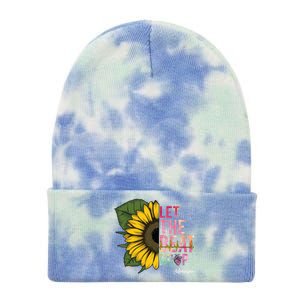 Let The Beat Drop Adenosine Best Nursing Nurse Sunflower Great Gift Tie Dye 12in Knit Beanie