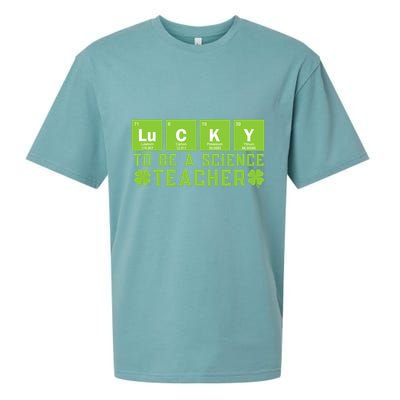 Lucky To Be A Science Teacher St Patricks Day Sueded Cloud Jersey T-Shirt