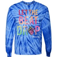 Let The Beat Drop Adenosine Funny Icu Nurse Saying Nursing Cute Gift Tie-Dye Long Sleeve Shirt