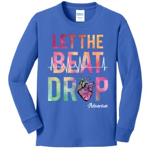 Let The Beat Drop Adenosine Funny Icu Nurse Saying Nursing Cute Gift Kids Long Sleeve Shirt