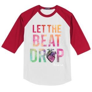 Let The Beat Drop Adenosine Funny Icu Nurse Saying Nursing Cute Gift Kids Colorblock Raglan Jersey