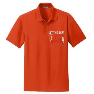 Let The Beat Drop Adenosine Funny Nurse Let The Beat Drop Great Gift Dry Zone Grid Polo