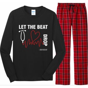 Let The Beat Drop Adenosine Funny Nurse Let The Beat Drop Great Gift Long Sleeve Pajama Set