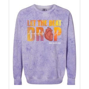 Let The Beat Drop Adenosine Graphic Nurse Gift Print Gift Colorblast Crewneck Sweatshirt