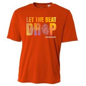 Let The Beat Drop Adenosine Graphic Nurse Gift Print Gift Cooling Performance Crew T-Shirt