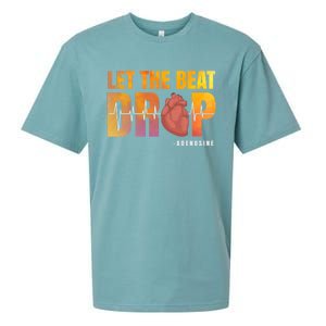 Let The Beat Drop Adenosine Graphic Nurse Gift Print Gift Sueded Cloud Jersey T-Shirt