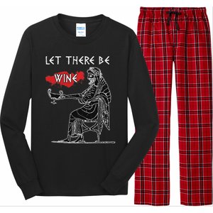 Let There Be Wine Funny Dionysus God Of Wine Long Sleeve Pajama Set