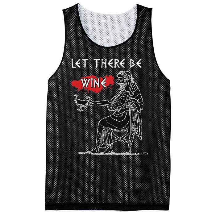 Let There Be Wine Funny Dionysus God Of Wine Mesh Reversible Basketball Jersey Tank