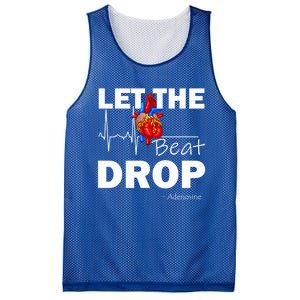 Let The Beat Drop Adenosine Nurse Nursing Great Gift Mesh Reversible Basketball Jersey Tank