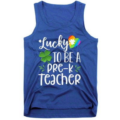 Lucky To Be A Pre K Teacher Lucky Shamrock St Patrick's Day Meaningful Gift Tank Top