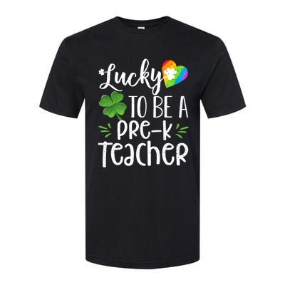 Lucky To Be A Pre K Teacher Lucky Shamrock St Patrick's Day Meaningful Gift Softstyle® CVC T-Shirt