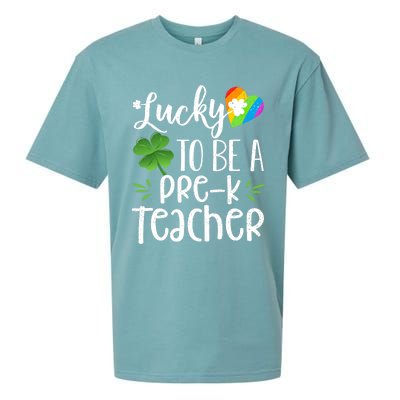 Lucky To Be A Pre K Teacher Lucky Shamrock St Patrick's Day Meaningful Gift Sueded Cloud Jersey T-Shirt