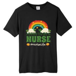 Lucky To Be A Nurse Saint Patricks Day Nursing Rainbow Gift Tall Fusion ChromaSoft Performance T-Shirt