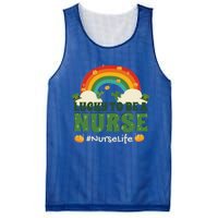 Lucky To Be A Nurse Saint Patricks Day Nursing Rainbow Gift Mesh Reversible Basketball Jersey Tank