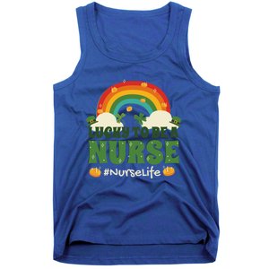 Lucky To Be A Nurse Saint Patricks Day Nursing Rainbow Gift Tank Top