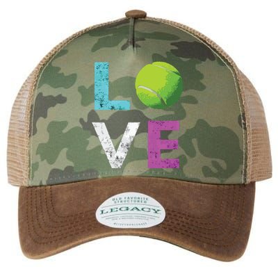 Love Tennis Best Fun Birthday Gift Legacy Tie Dye Trucker Hat