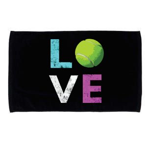 Love Tennis Best Fun Birthday Gift Microfiber Hand Towel