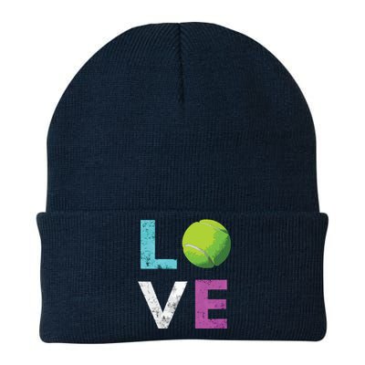 Love Tennis Best Fun Birthday Gift Knit Cap Winter Beanie