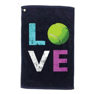 Love Tennis Best Fun Birthday Gift Platinum Collection Golf Towel